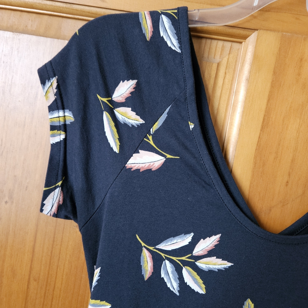 Pact Women's Black Maxi Dress with Leaf Print L - Picture 11 of 16